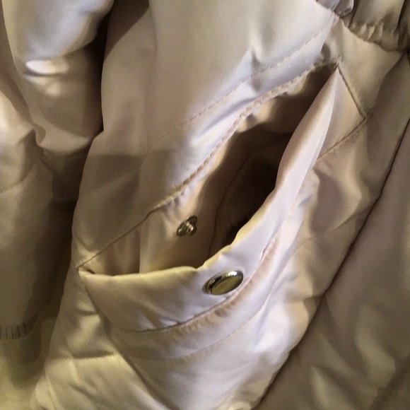 SUSAN GRAVER Lt. Pink Puff Parka/Jacket Detachable Fur Lined Hood Zip/Snap SZ 1X - Picture 9 of 10